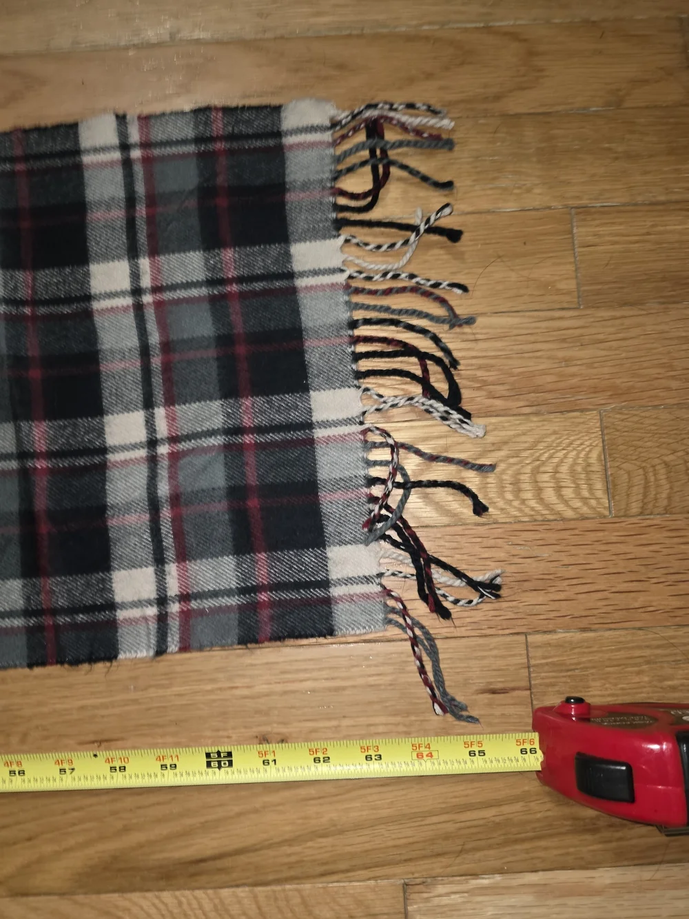 100% CASHMERE LONG SCARF TARTAN MADE IN SCOTLAND IMMACULATE